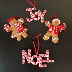 Festive Gingerbread Ornaments Set of four